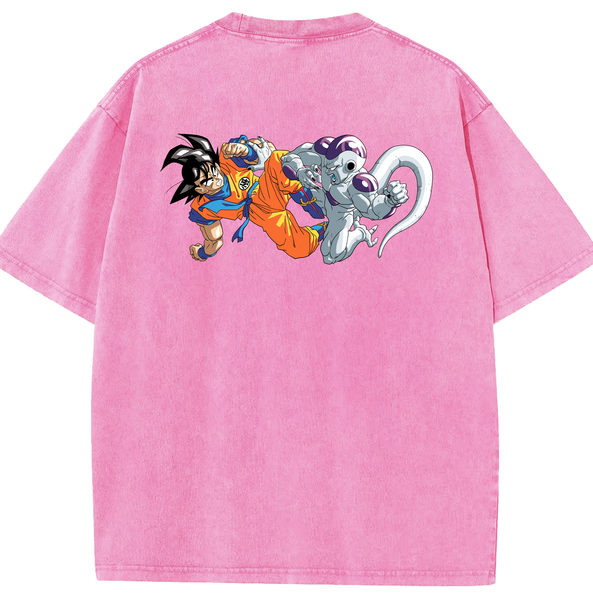 （画像用） ドラゴンボール 孫悟空（そん ごくう）Son Goku カカロット DRAGON BALL Kakarotto 綿100% ヴィンテージ風 半袖Tシャツ（背面プリント）